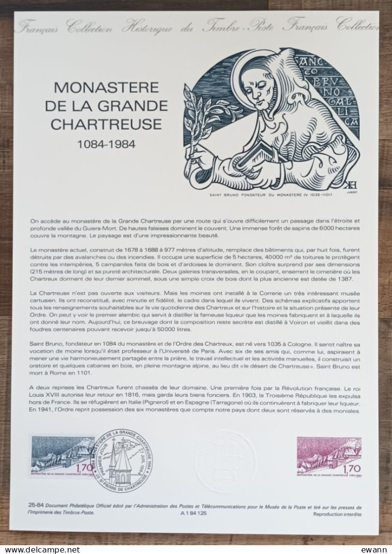 COLLECTION HISTORIQUE - YT N°2323 - MONASTERE DE LA GRANDE CHARTREUSE - 1984 - 1980-1989