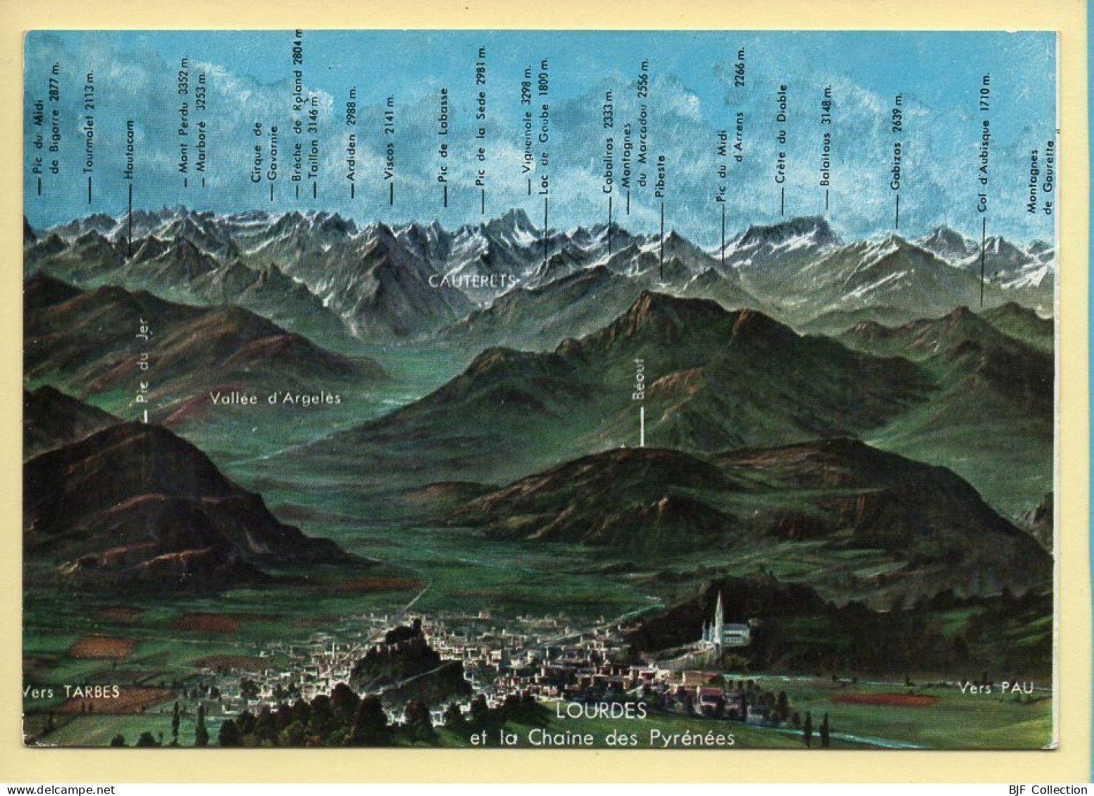 65. LOURDES Et La Chaîne Des Pyrénées (voir Scan Recto/verso) - Lourdes