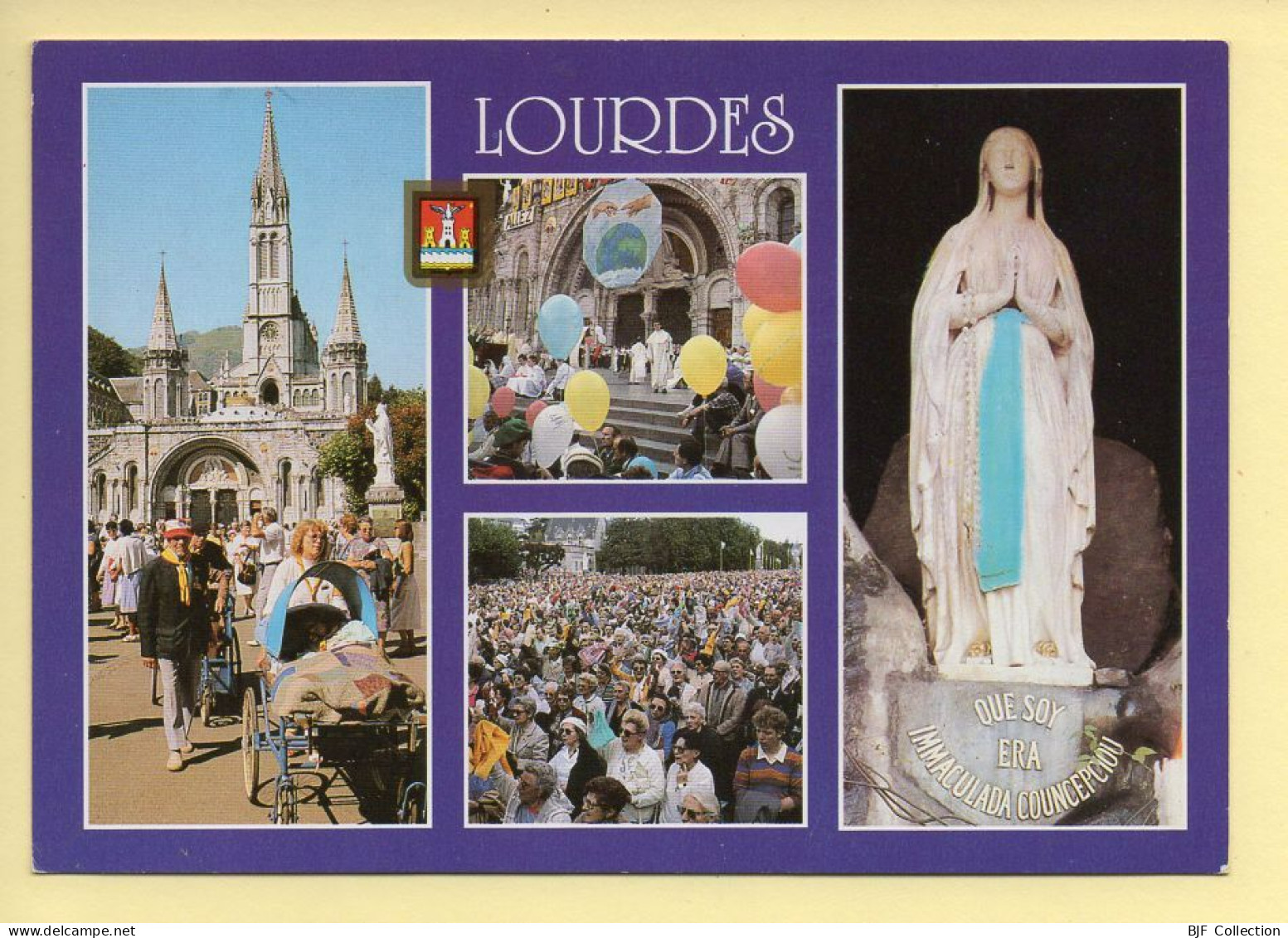 65. LOURDES – Multivues – Blason (animée) (voir Scan Recto/verso) - Lourdes