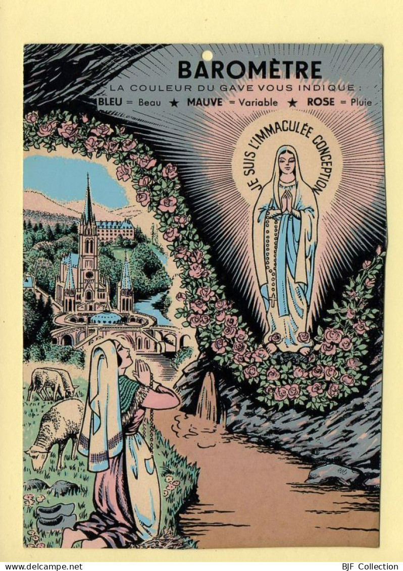 65. LOURDES – La Basilique Et L'Apparition / Baromètre (voir Scan Recto/verso) - Lourdes