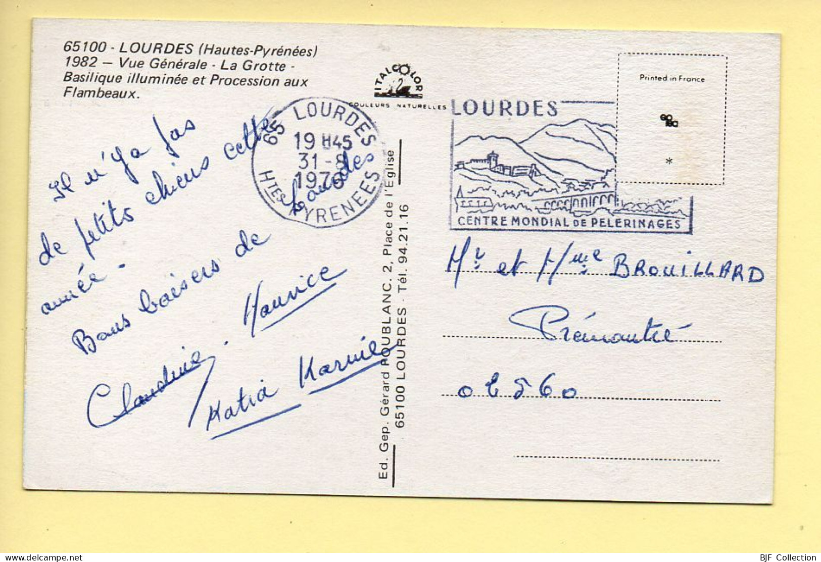 65. LOURDES – 3 Vues - Blason – CPSM (voir Scan Recto/verso) - Lourdes