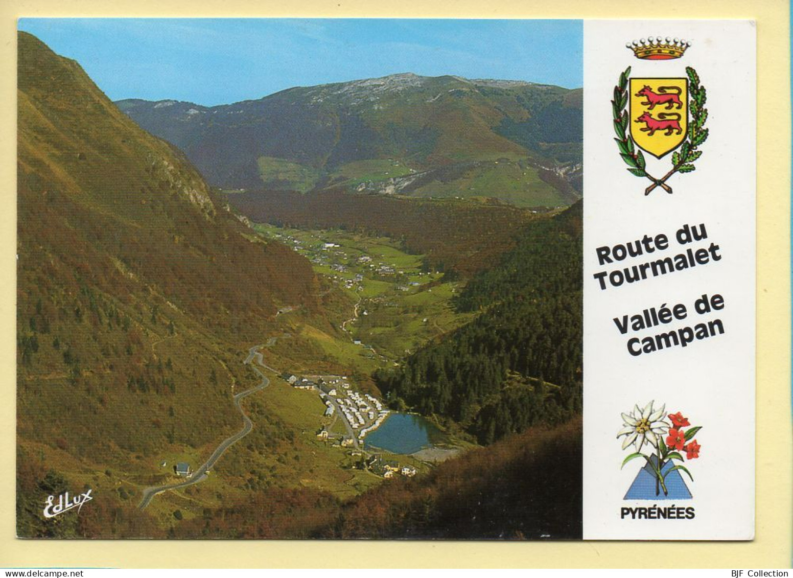 65. Route Du Col Du Tourmalet / Vallée De Campan / Blason / Caravaning Et Lac D'Artigues (voir Scan Recto/verso) - Bagneres De Bigorre