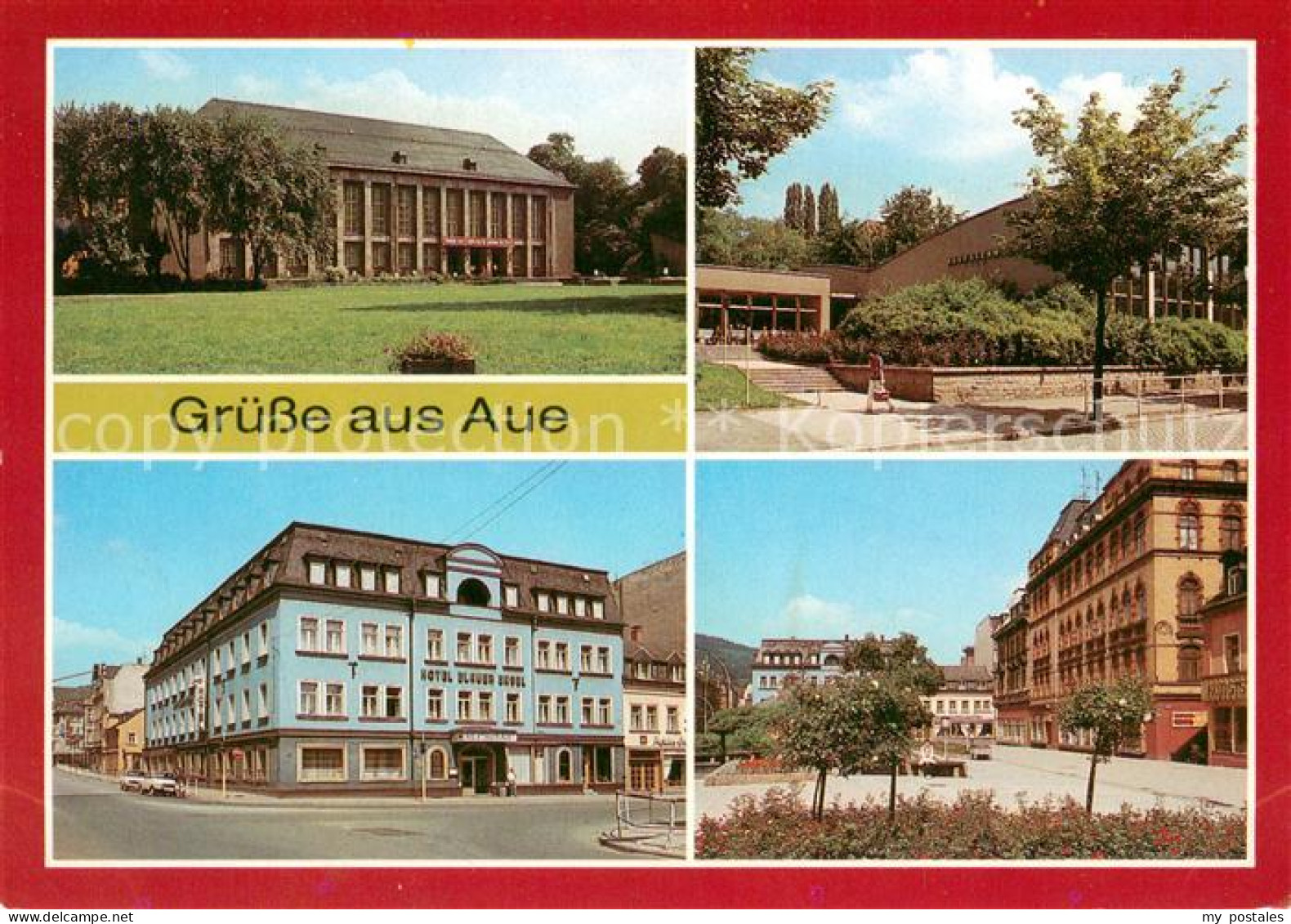 73653184 Aue Erzgebirge Kulturhaus Ernst Thaelmann Volksschwimmhalle Hotel Blaue - Aue