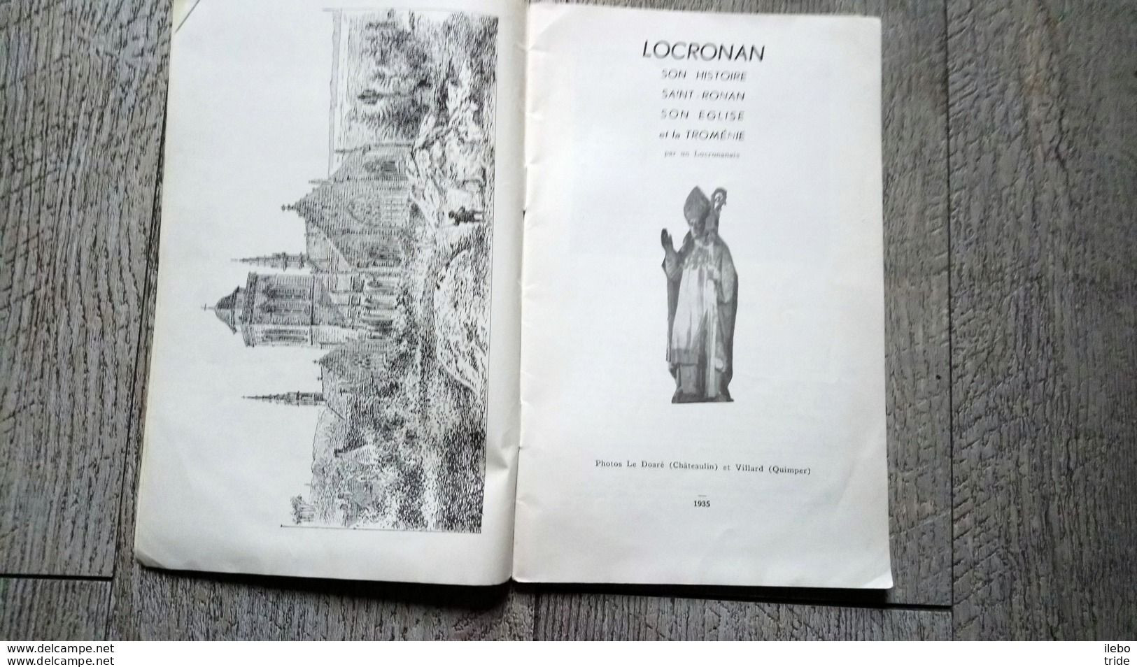 Brochure Touristique Guide Locronan Saint Ronan Son église Et La Troménie 1935 Publicités Commerces - Tourism Brochures