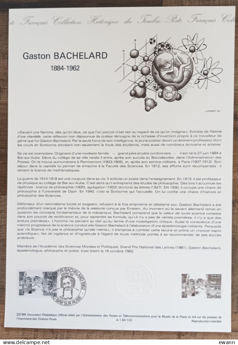 COLLECTION HISTORIQUE - YT N°2330 - GASTON BACHELARD - 1984 - 1980-1989
