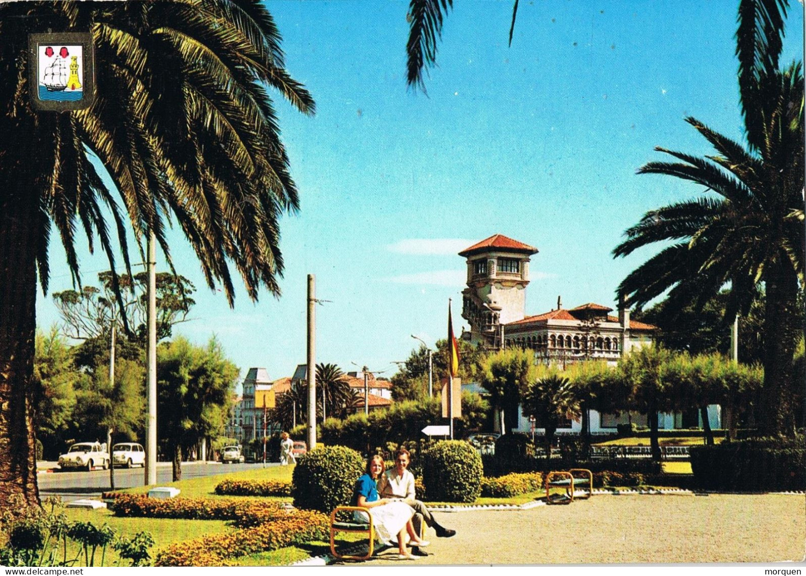 54940. Postal REQUEJO (Xampoo De Enmedio) Santander 1965. Vista Jardines Y Villa Piquio De Santander - Storia Postale