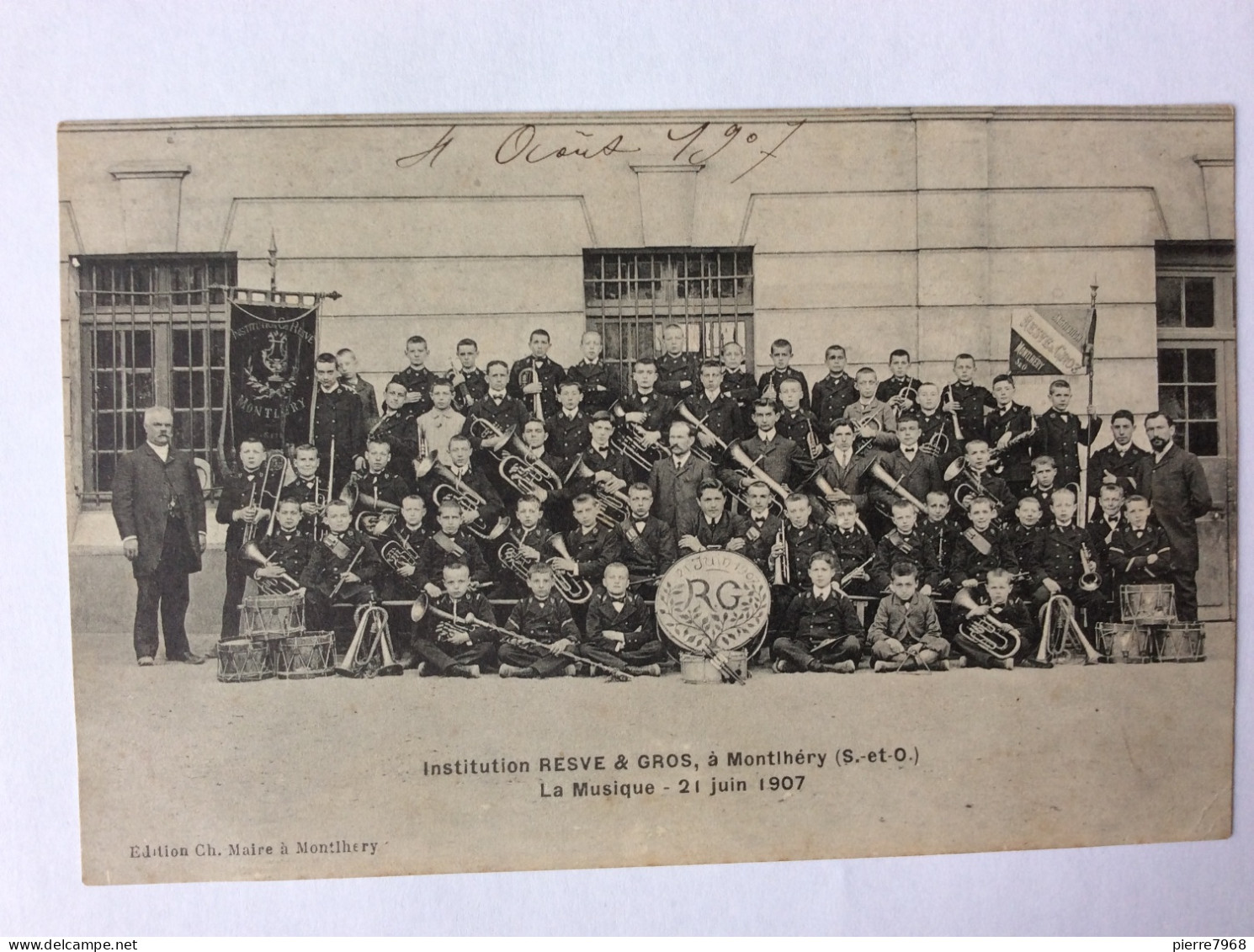 Montlhéry (S.et-O.) : Institution RESVE & GROS, La Musique - 21 Juin 1907 - écrite Le 4 Août 1907 - Montlhery