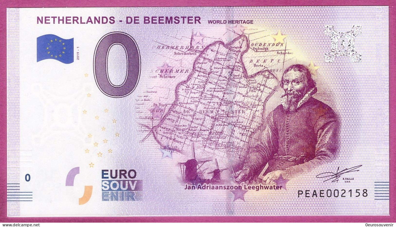 0-Euro PEAE 2019-1 NETHERLANDS - DE BEEMSTER - WORLD HERITAGE - Private Proofs / Unofficial
