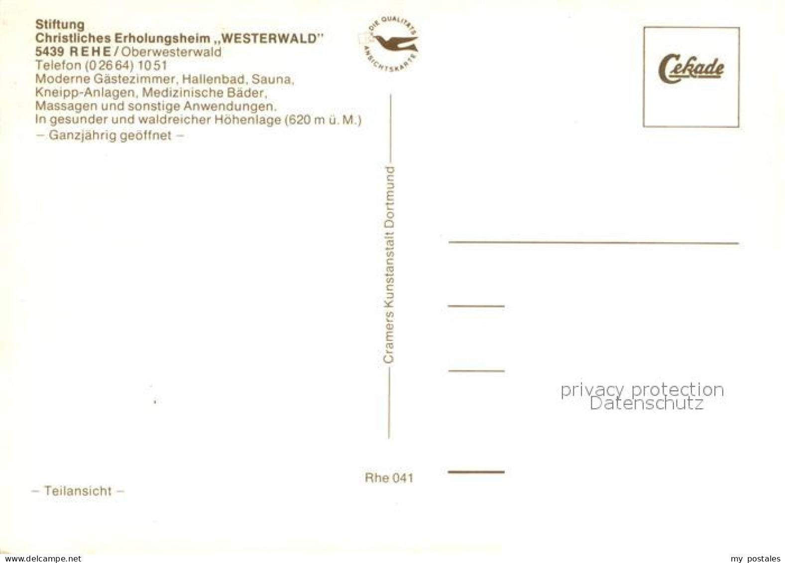 73653128 Rehe Westerwald Christl Erholungsheim Westerwald Rehe Westerwald - Otros & Sin Clasificación