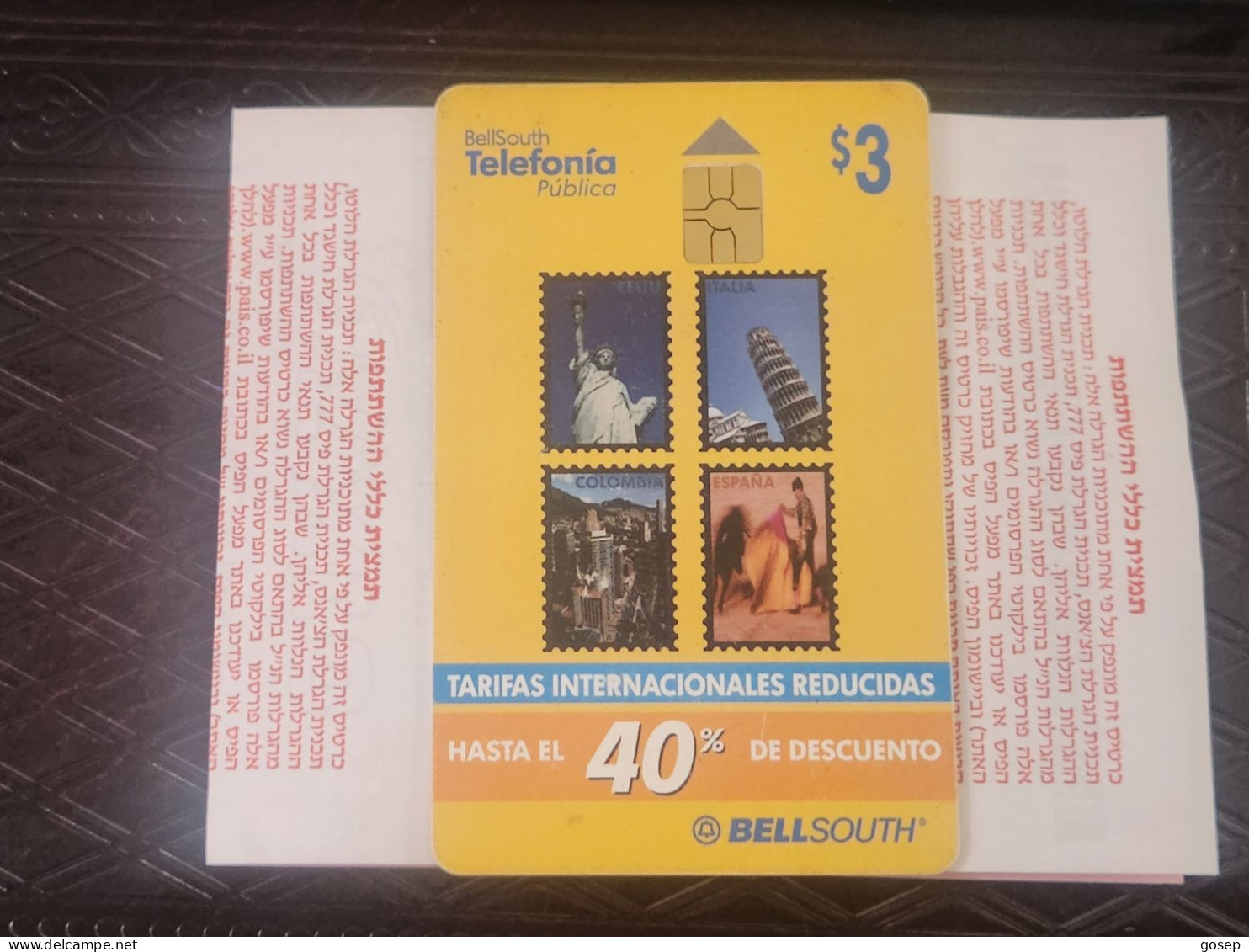 Ecuador-(EC-BS-030C)-Tarifas Internacionales Reducidas-(7)-($3)(01201746)(lokking Out Side)-used Card+1card Prepiad Free - Equateur
