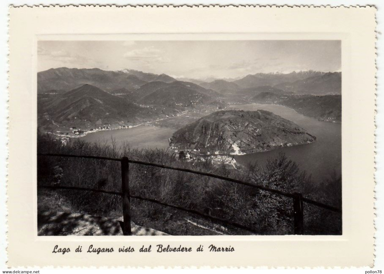 LAGO DI LUGANO VISTO DAL BELVEDERE DI MARZIO - VARESE - 1953 - Varese