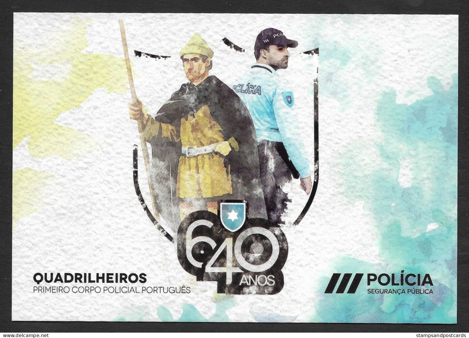 Portugal Entier Postal 2023 Quadrilheiros 640 Ans Première Force De Police Cachet Stationery 640 Years First Force Pmk - Postwaardestukken