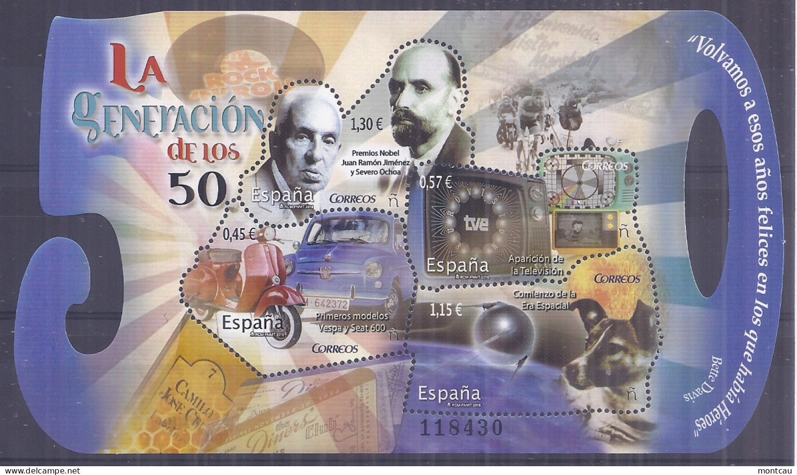 Spain 2016. Generacion De Los 50. Ed: 5090-93 Mnh(**) - Unused Stamps