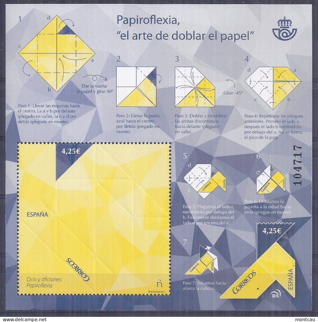 Spain 2017. Papiroflexis. Ed: 5160 Mnh(**) - Ongebruikt