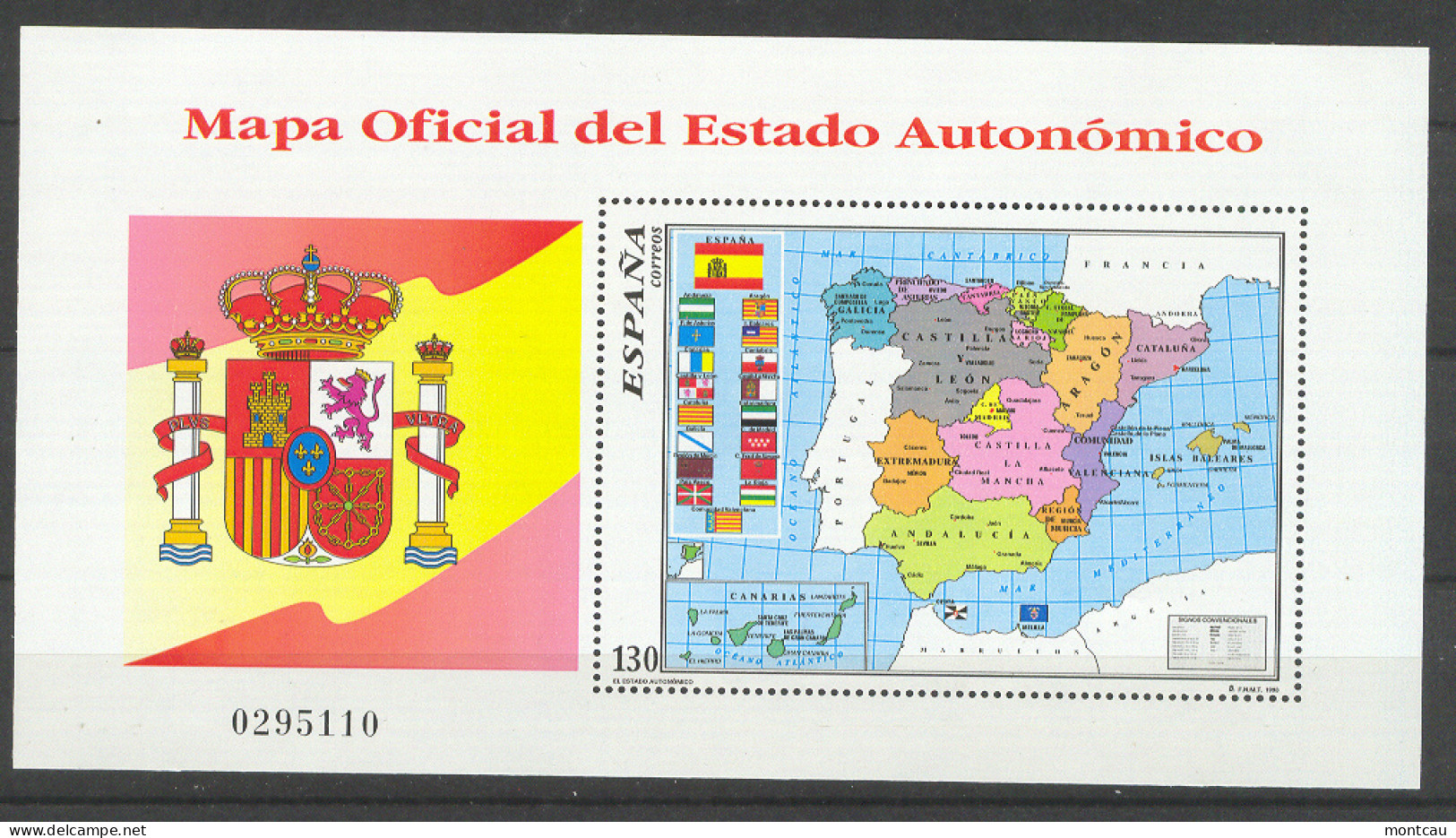Spain 1996 - Mapa Autonomico Ed 3460 (**) - Unused Stamps