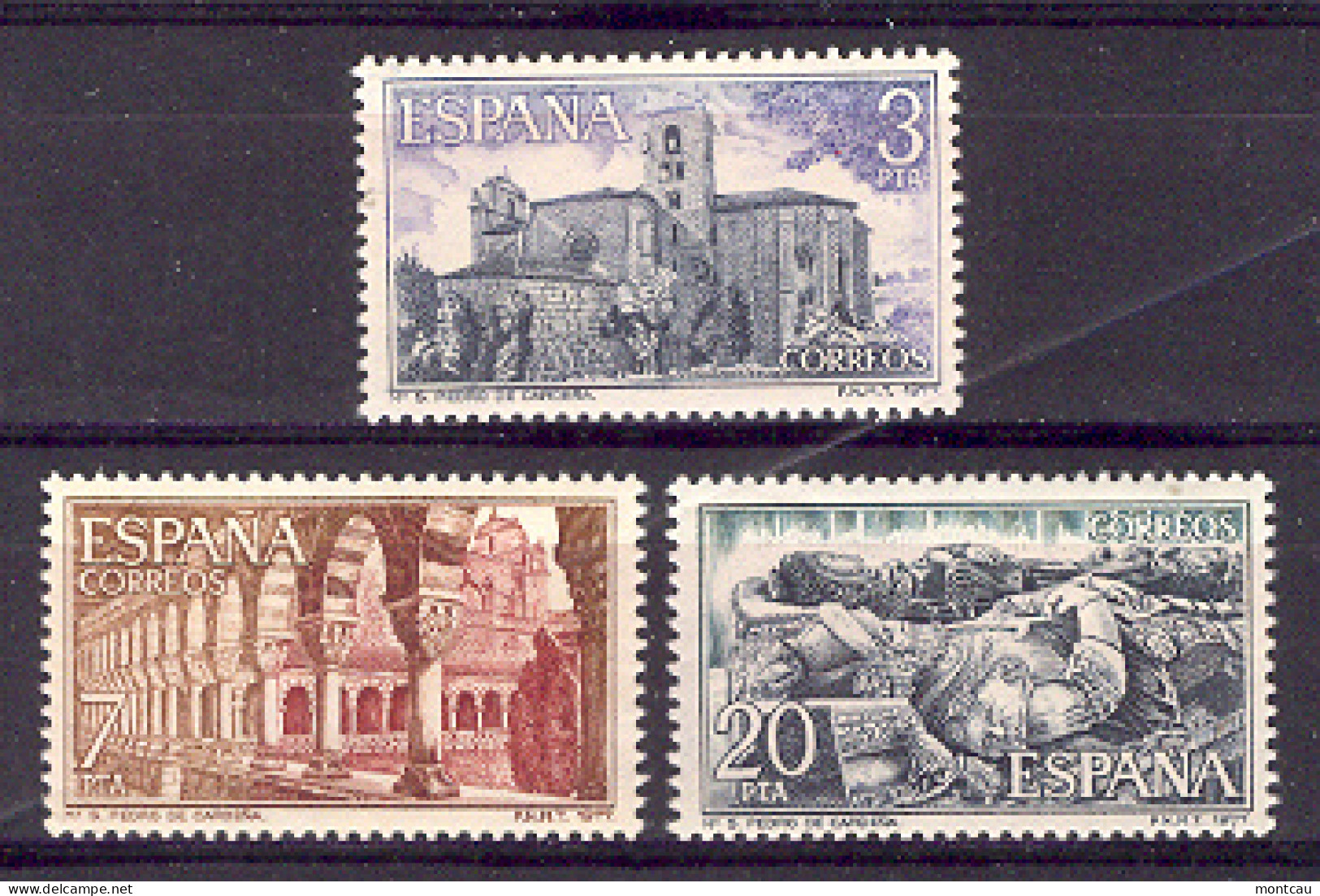 Spain 1977 - Monasterio S Pedro Ed 2443-45 (**) - Neufs