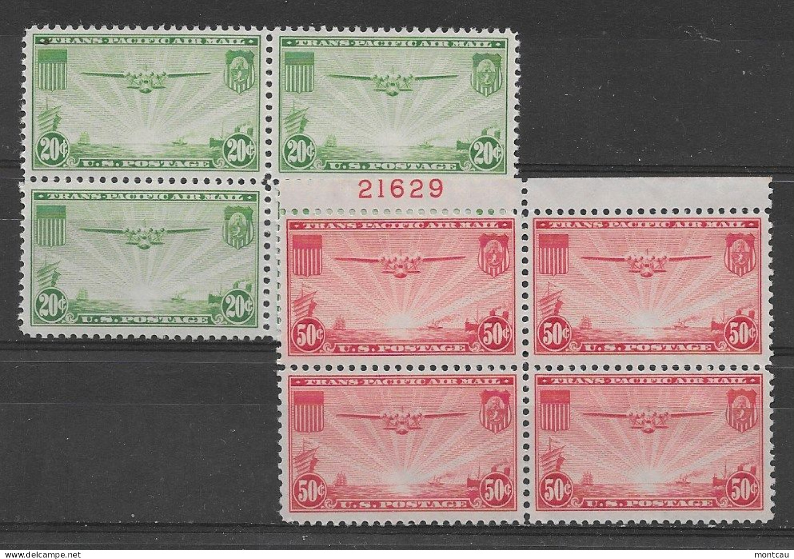 USA 1937.  Hawaii-Guam Sc C21-22  (**) - 1b. 1918-1940 Unused