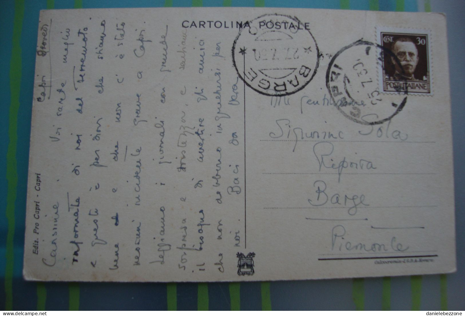 Capri - La Certosa - Animata - Viaggiata 1930 - Other & Unclassified