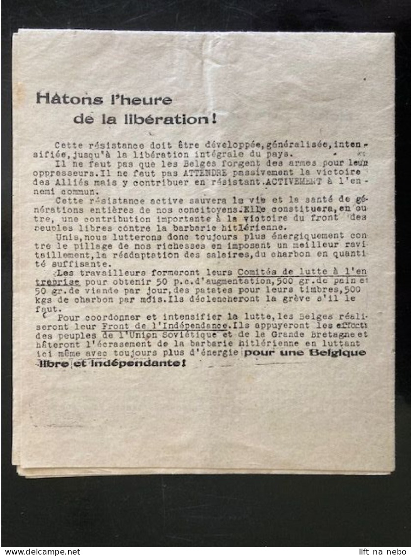 Tract Presse Clandestine Résistance Belge WWII WW2 'Le Pillage Du Pays' 16 Pages Folded Brochure - Documents