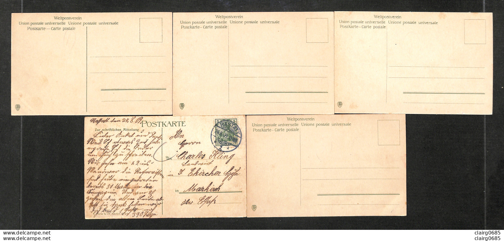 MILITARIA - Allemagne - 5 CPA  Série SOLDATENLEBEN - 1909 - Other & Unclassified