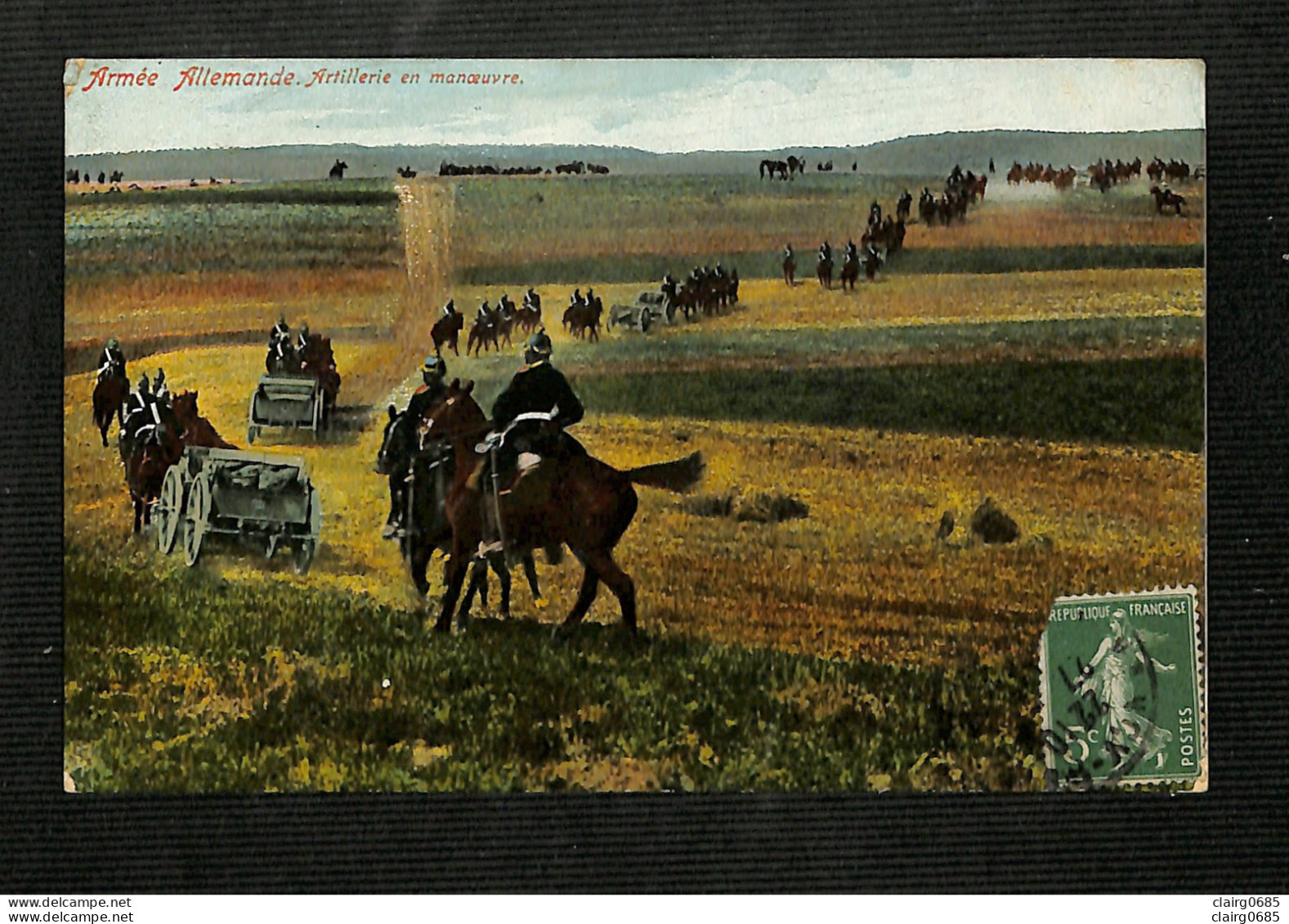 MILITARIA - Armée Allemande  - Artillerie En Manoeuvre - 1911 - (peu Courante) - Autres & Non Classés