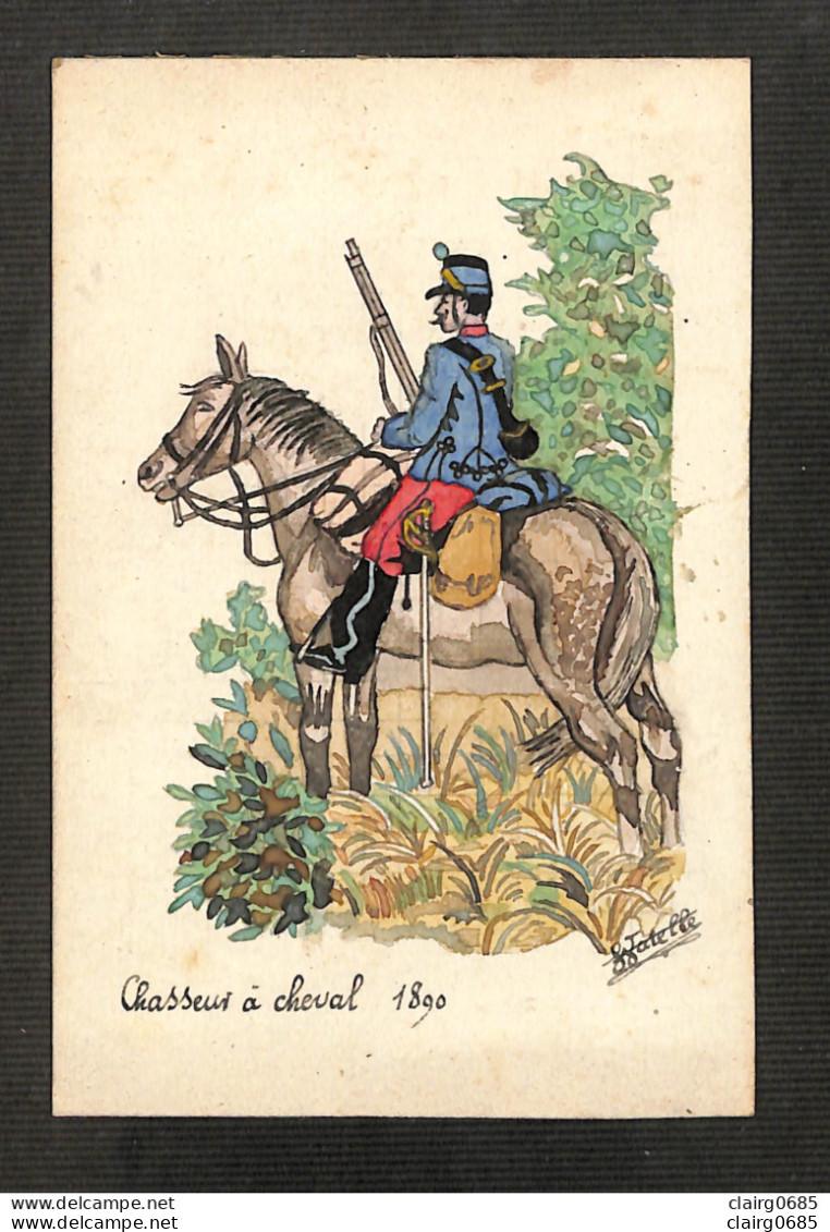 MILITARIA - Chromo - Chasseur à Cheval 1890 (peu Courant) - Uniformes