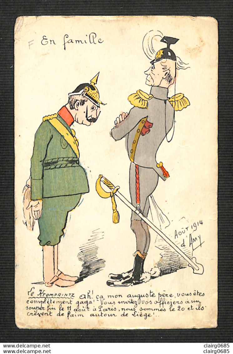 MILITARIA - Humoristique - En Famille - Le Komprintz - Illustrateur  D'Amy - 1915 - (peu Courante) - Humorísticas