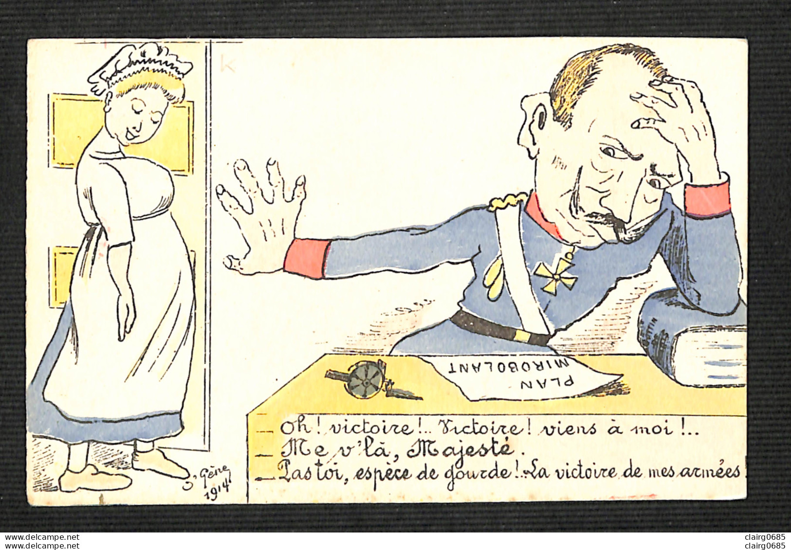 MILITARIA - Humoristique - Oh ! Victoire ! Viens à Moi ! ......- Illustrateur  O'Gène - (peu Courante) - Humour