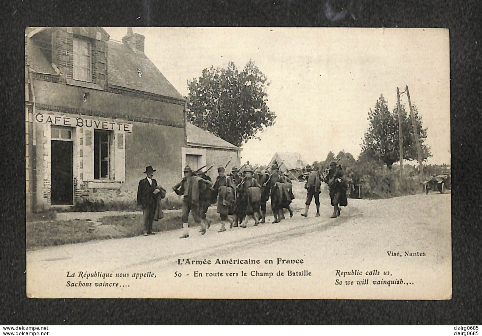 MILITARIA - L'Armée Américaine En France - En Route Vers Le Champ De Bataille - Weltkrieg 1914-18