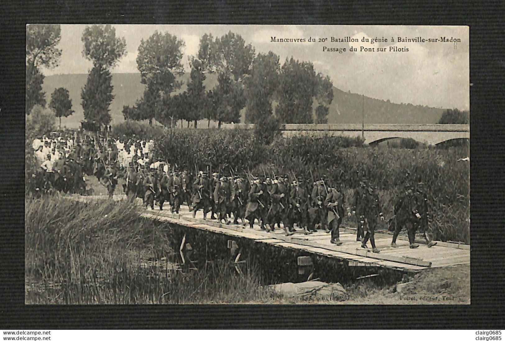 MILITARIA - Manoeuvres Du 20è Bataillon Du Génie à Bainville-sur-Medon - Passage Du Pont Sur Pilotis - Manoeuvres