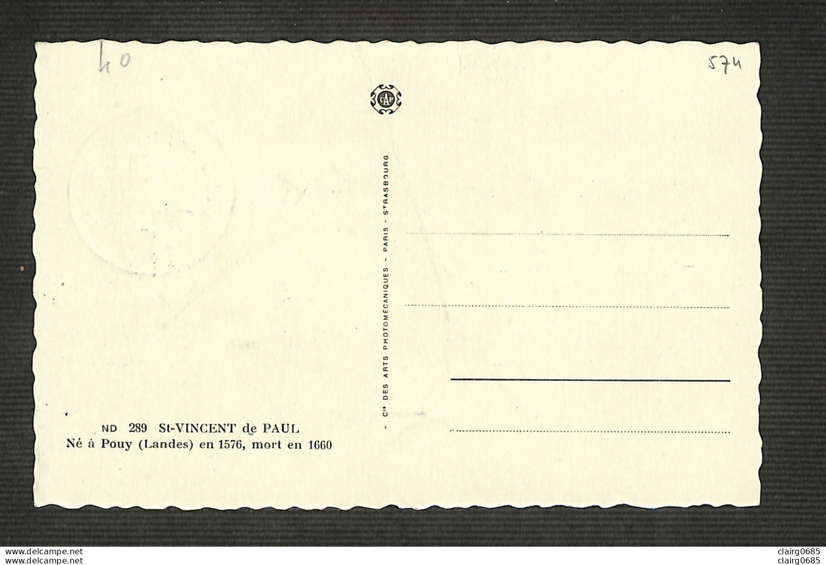 MONACO - Carte MAXIMUM 1951 - Saint Vincent De Paul - Cartes-Maximum (CM)
