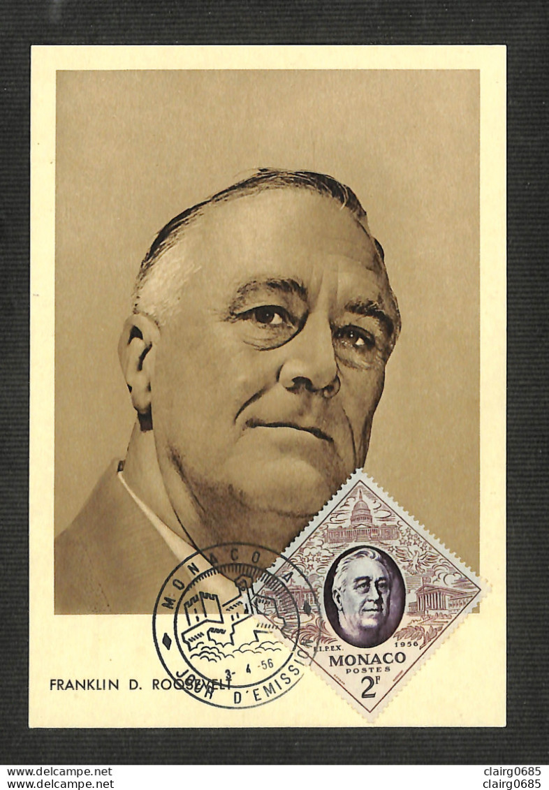 MONACO - Carte MAXIMUM 1956 - Franklin Delano Roosevelt - Maximumkarten (MC)