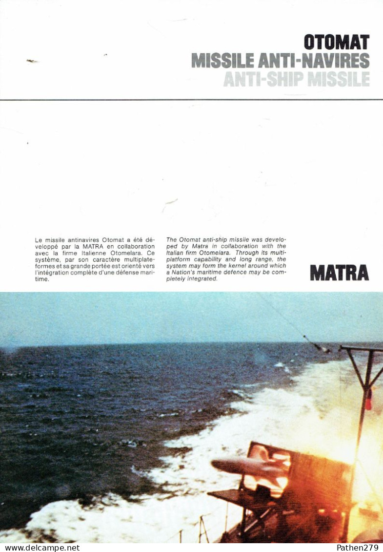 Lot De Documentations Sur Les Missiles Matra - 550 Magic - Otomat - SATCP - Martel - Autres & Non Classés