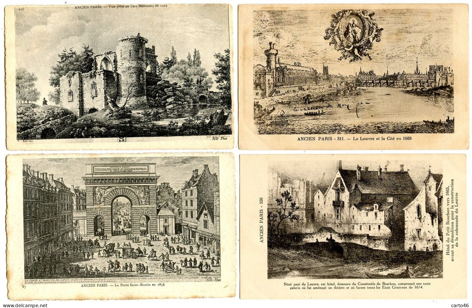 Ancien Paris - 20 Cartes Différentes  - Voir Scans - Sets And Collections