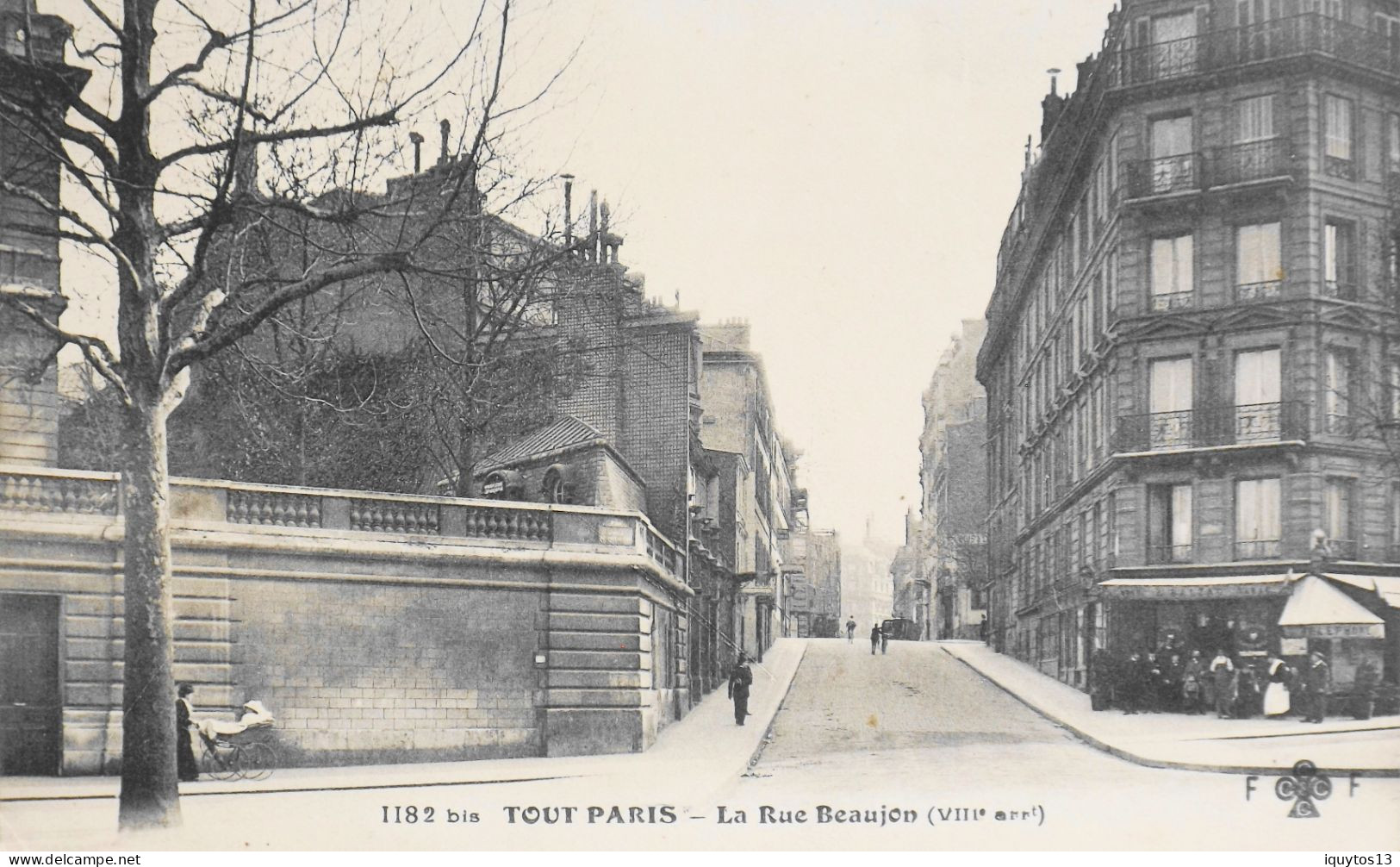 CPA. [75] > TOUT PARIS > N° 1182 Bis - (pas Vue Sur Le Site) - La Rue Beaujon - (VIIIe Arrt-) - 1912 - Coll. F. Fleury - Arrondissement: 08