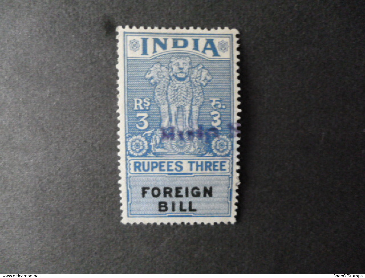 INDIA REVENUE 3RS FOREIGN BILL - Other & Unclassified