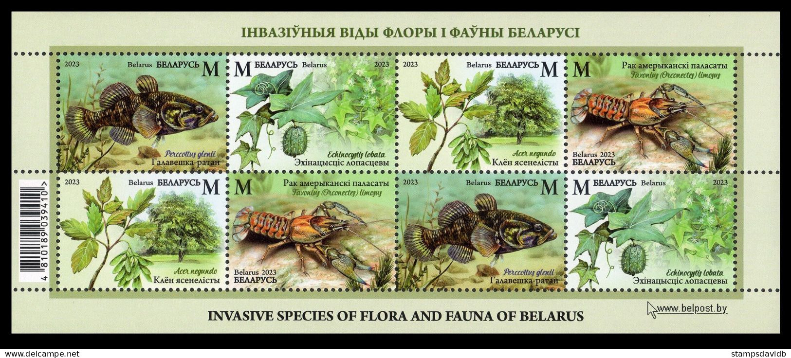 2023 Belarus 1498-1501/B222 Flora And Fauna Of Belarus 25,20 € - Maritiem Leven