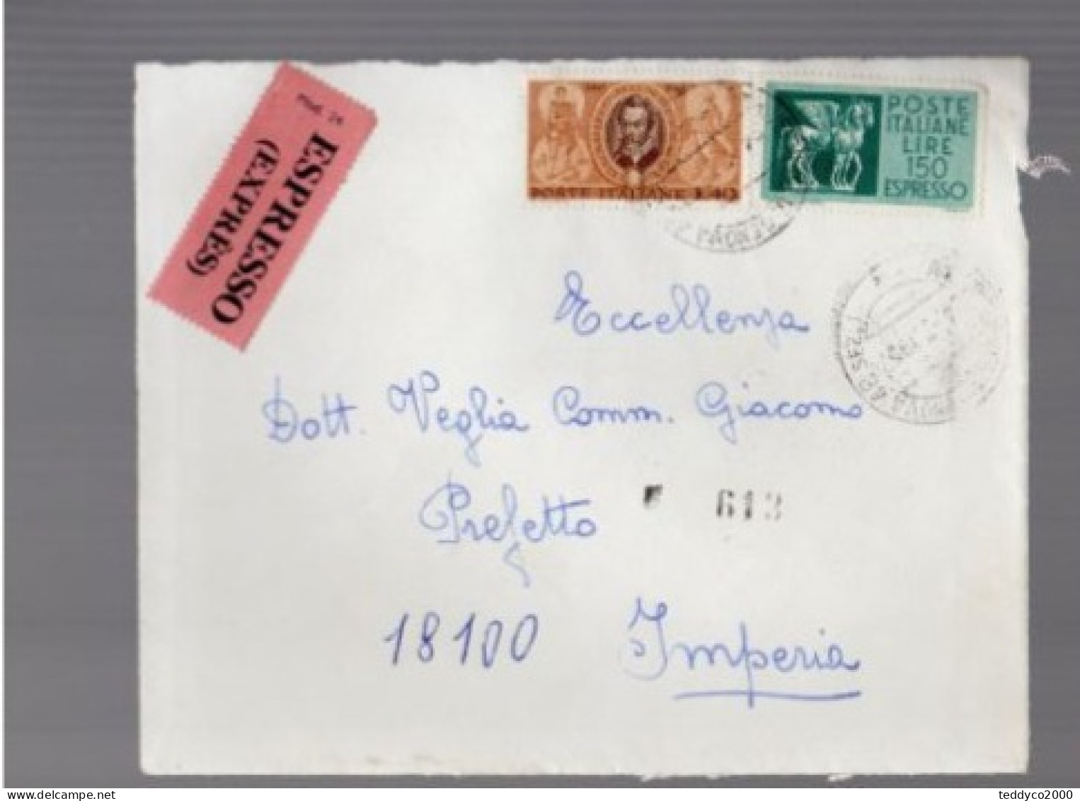 Italia 1958 ESPRESSO Monteverdi - 1946-60: Poststempel