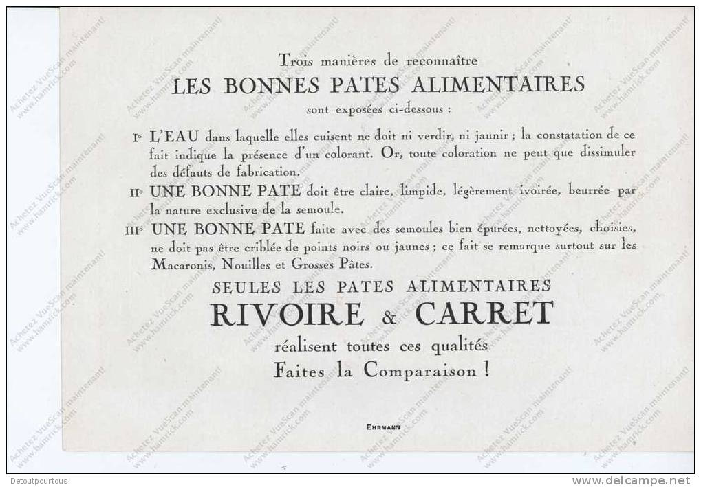 Images Anaglyphes Pâtes RIVOIRE ET CARRET ( 3D Relief Stéréoscopie Stéréo ) Paris + 2 Façon De Manger Les Pâtes - Autres & Non Classés