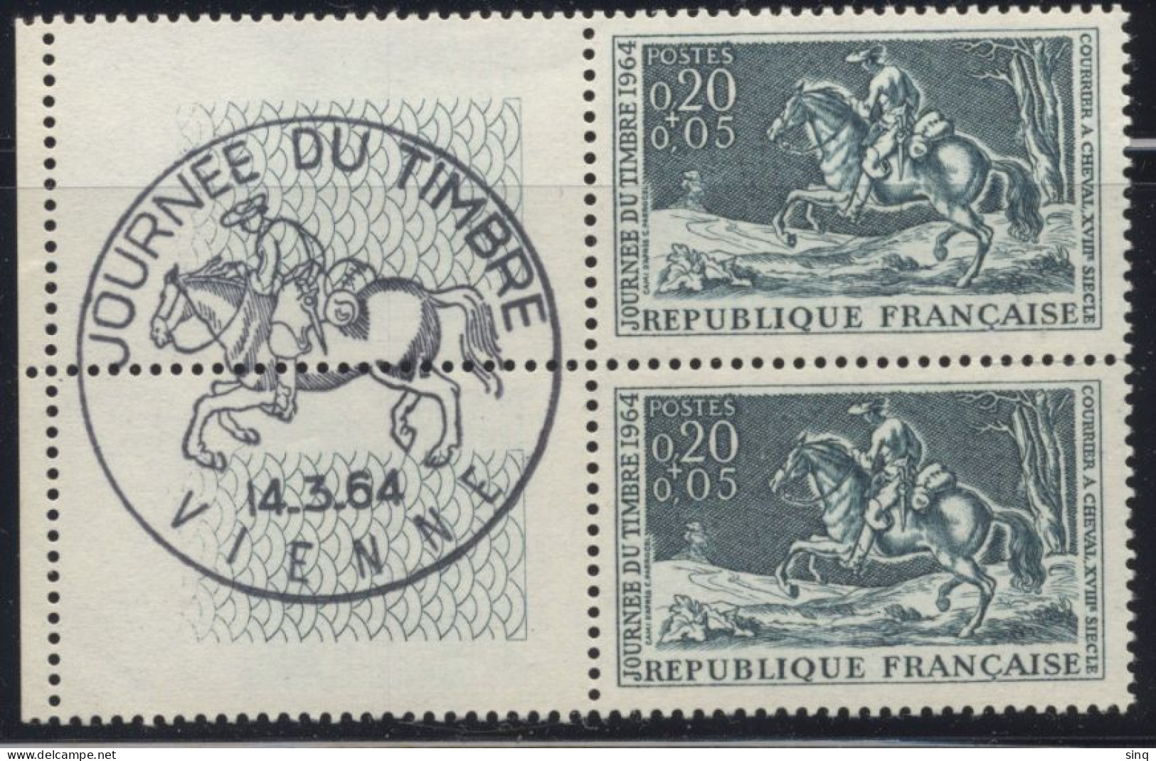 N° 1406 Journée Du Timbre Avec Tampon 1er Jour - Unused Stamps