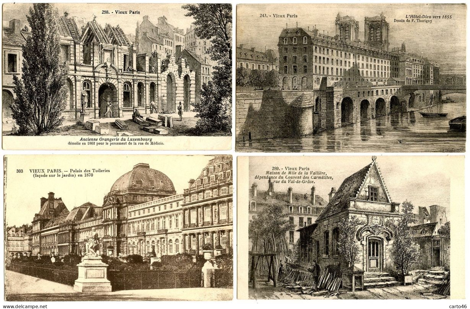 Vieux Paris - 8 Cartes Différentes - Voir Scans - Sets And Collections