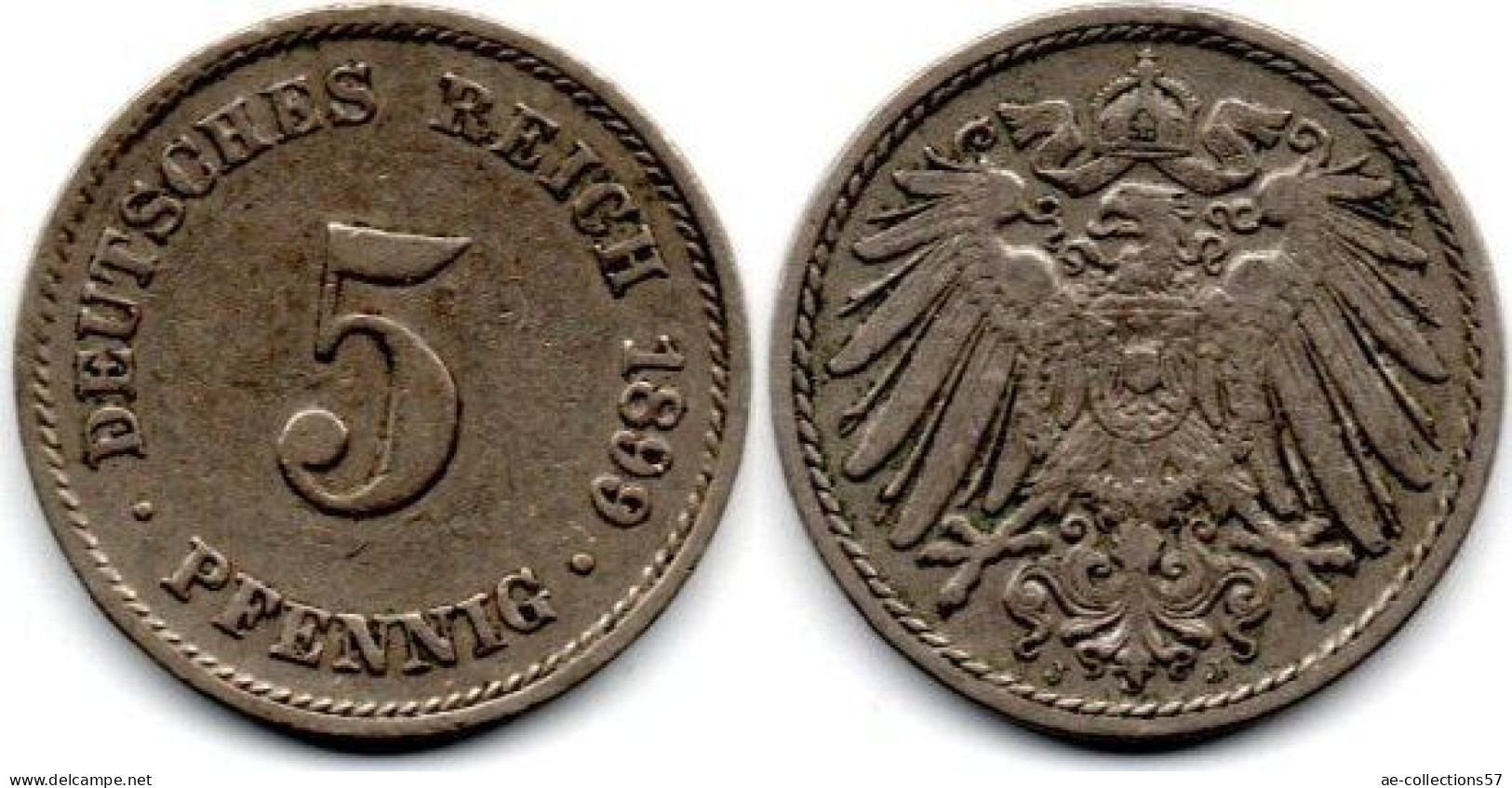 MA 33667  Allemagne - Deutschland - Germany 5 Pfennig 1899 J TTB - 5 Pfennig