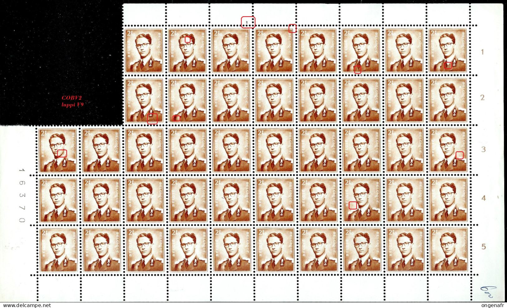 Bloc De 46 Du N° 1028  + Var. Et CU  - Planche : 2 - état ** - 1953-1972 Anteojos