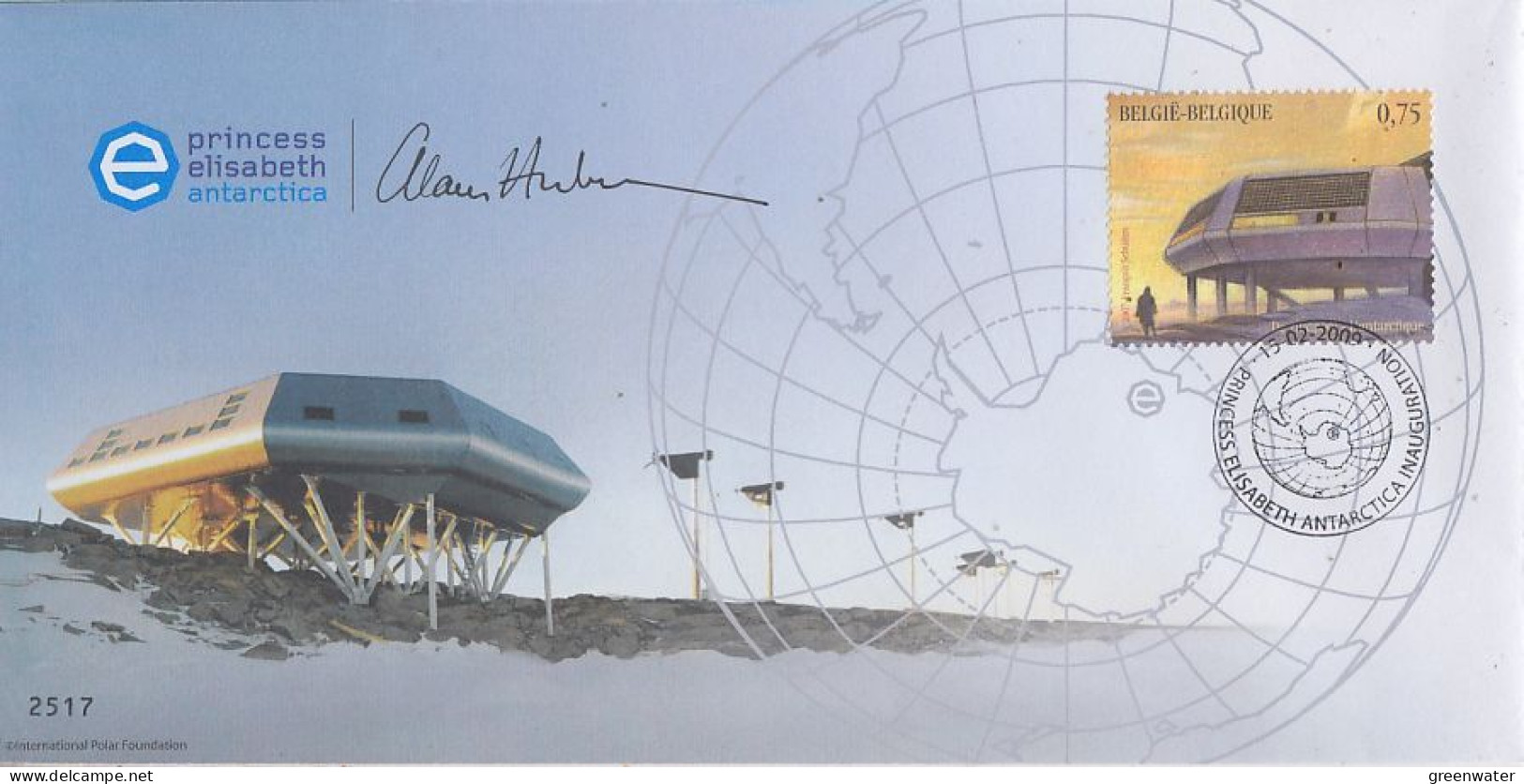 Belgium 2007 Base Prncess Elisabeth 1v FDC Signature Alain Hubert (GS218) - Bases Antarctiques