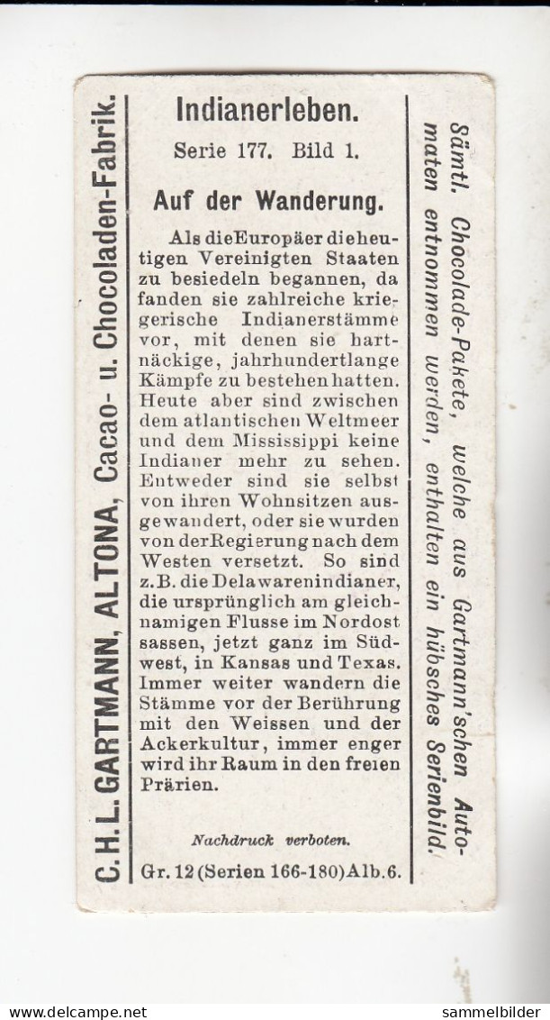 Gartmann  Indianerleben   Auf Der Wanderung   Serie 177 #1 Von 1906 - Other & Unclassified