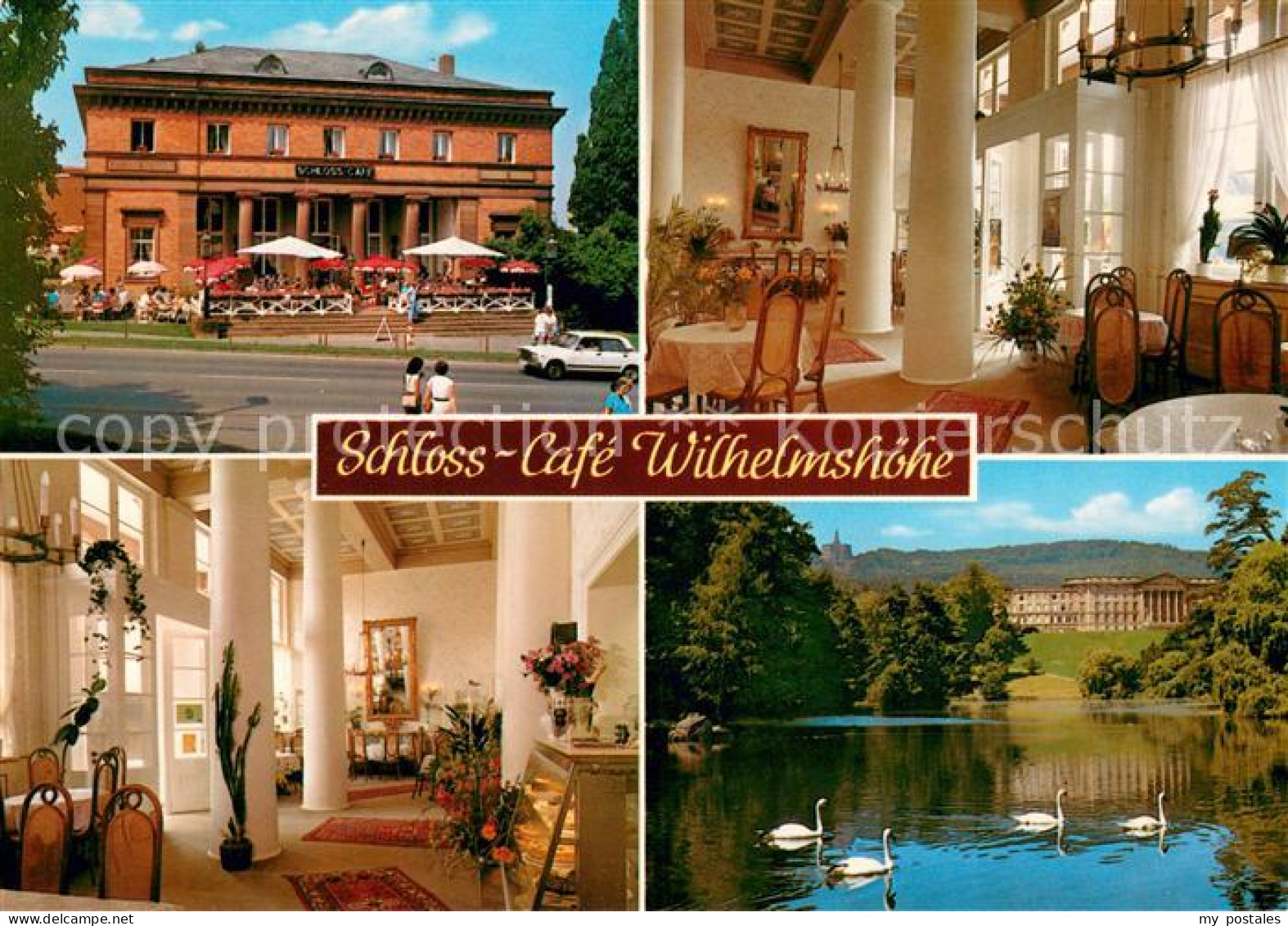 73652877 Kassel Schloss Cafe Park Wilhelmshoehe Schwanenteich Kassel - Kassel