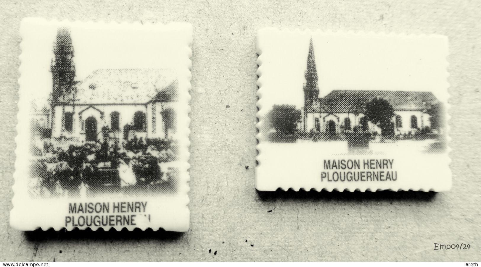 Lot 2 Fèves Plates De  La Maison Henry  - Boulangerie - Pâtisserie à Plouguerneau ( Finistére) - Other & Unclassified