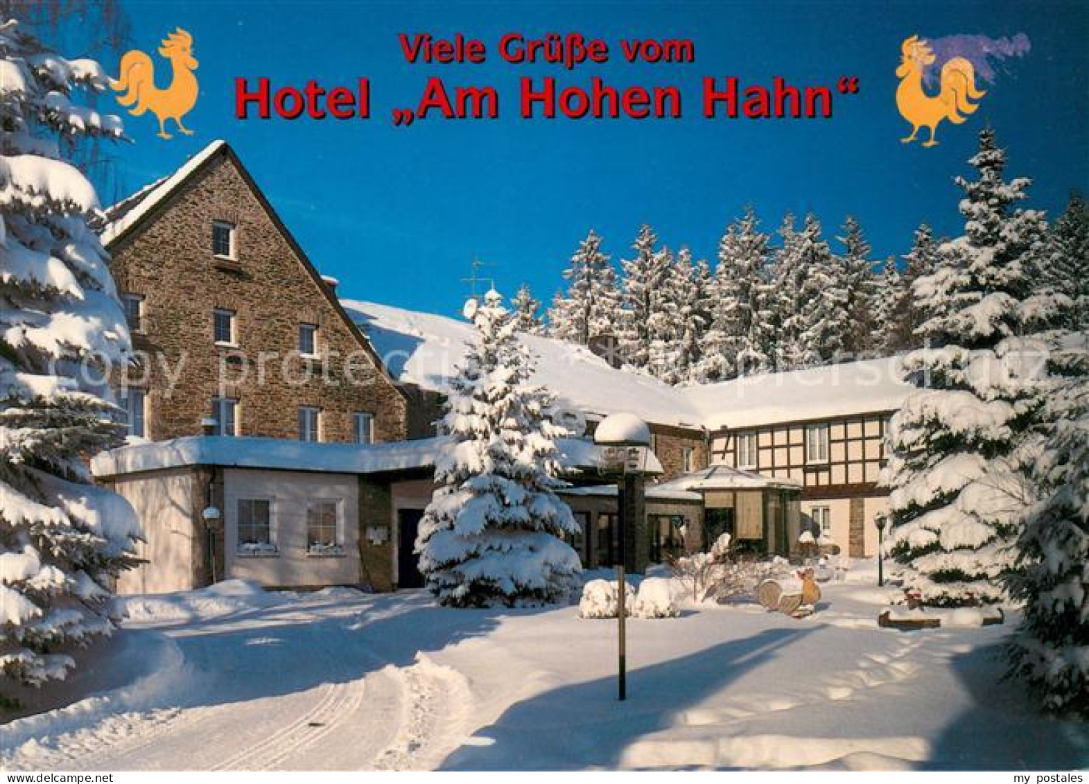 73652859 Bermsgruen Hotel Gaststaette Am Hohen Hahn Winterlandschaft Bermsgruen - Schwarzenberg (Erzgeb.)