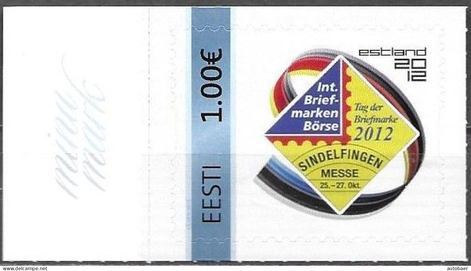 Estonia Estland Estonie My Stamp Private Stamp 2012 Fair Sindelfingen Börse Messe Exposition Mi.No. 2 MNH ** Neuf Postfr - Estland