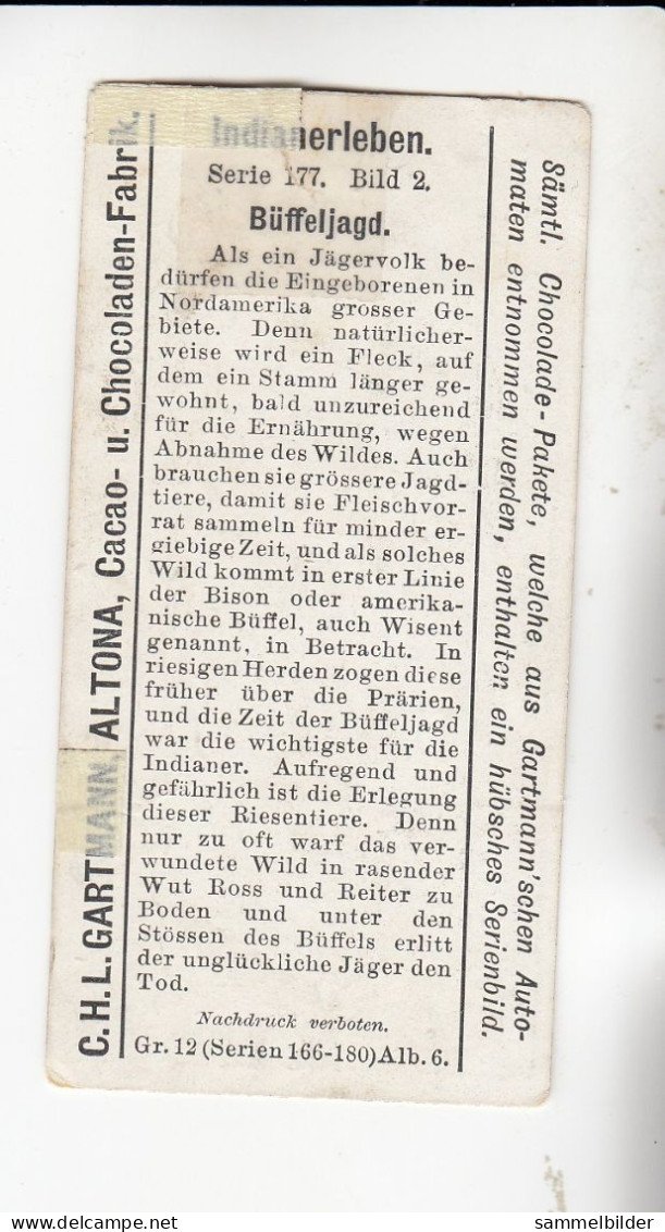 Gartmann  Indianerleben   Büffeljagd    Serie 177 #2 Von 1906 - Other & Unclassified